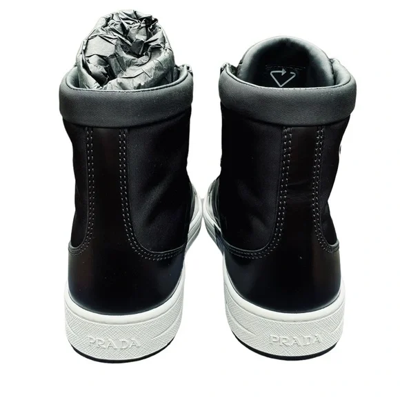 PRADA***Black Nylon High Top Sneakers***EU 36; US 6 $1090 - Picture 6 of 7